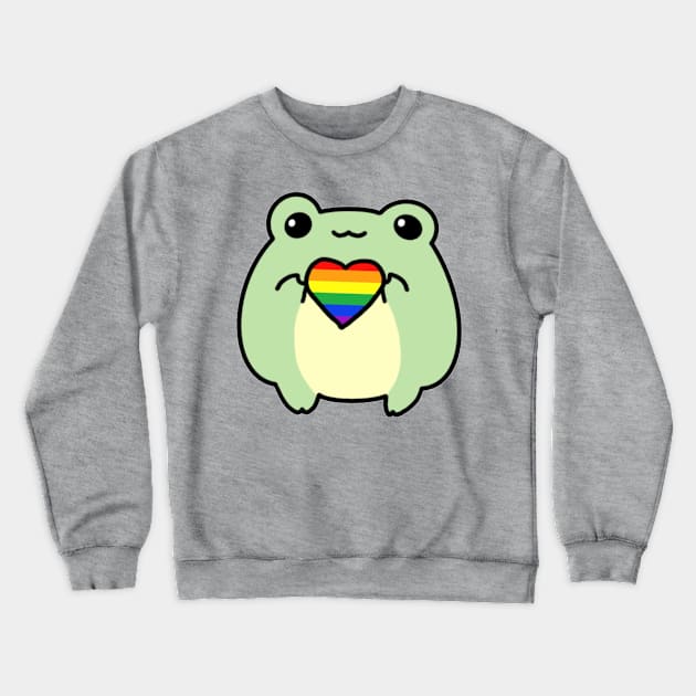 LGBTQ Pride Frog Crewneck Sweatshirt by Caring is Cool
